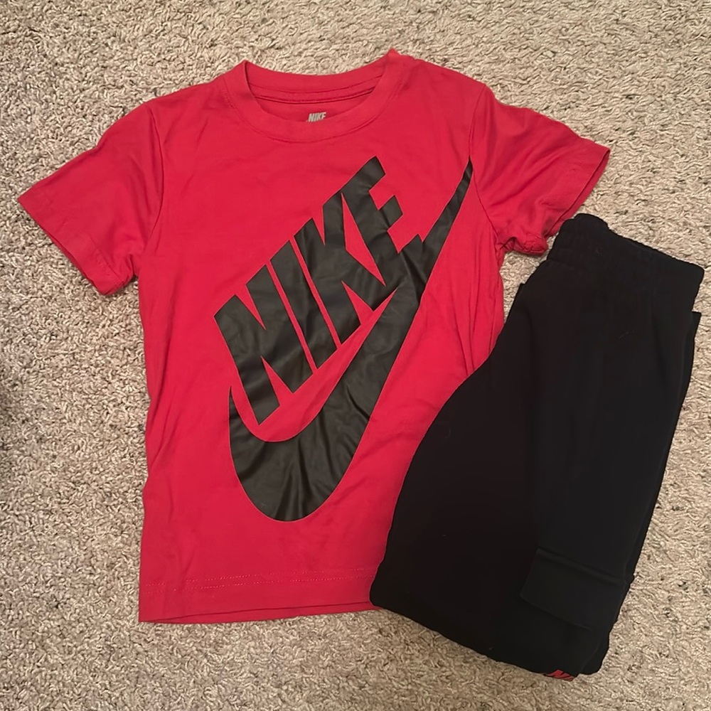 Black and Red Nike matching set